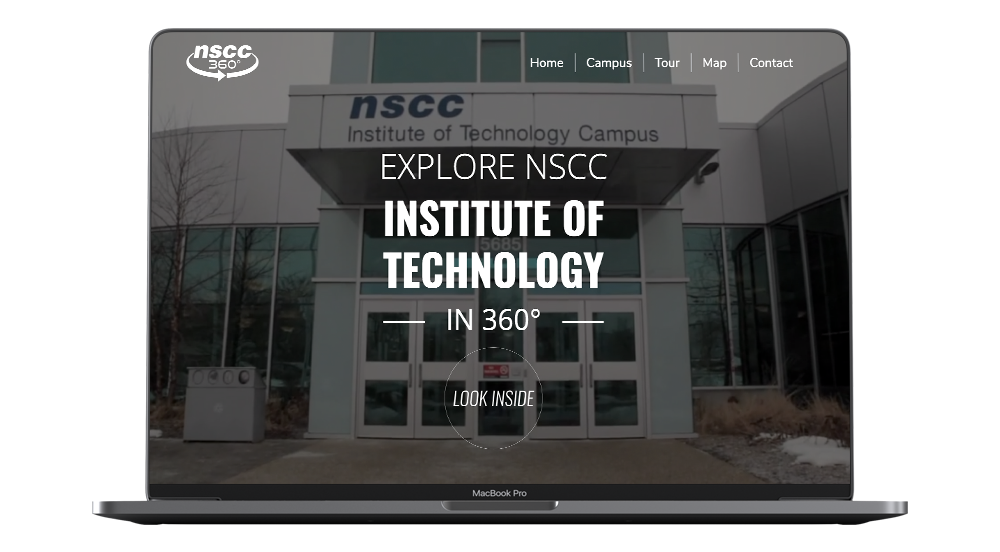 NSCC 360 website opened in a Macbook Pro